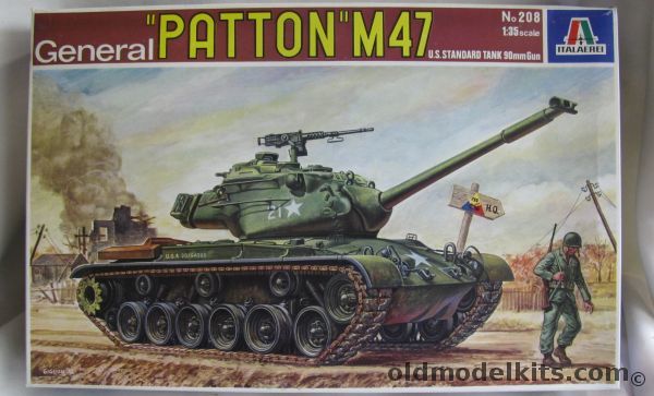 Italeri 1/35 M47 General Patton Tank (90mm Gun) - German or US Army, 208 plastic model kit